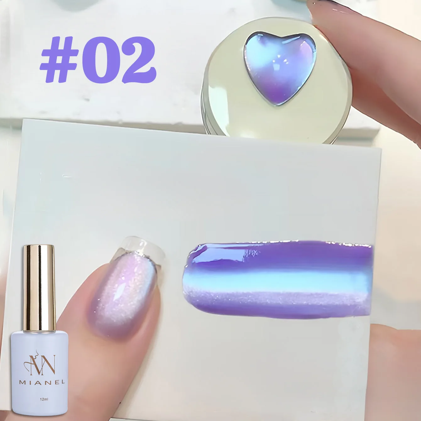 12ML Strobe Green Cat Eye Magnetic Gel Polish - Summer Nail Collection