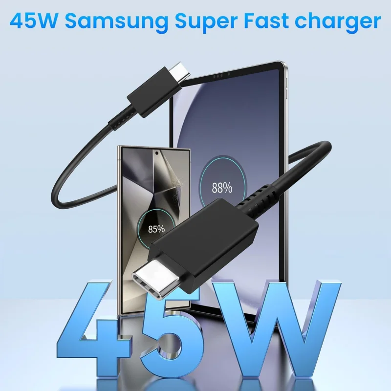 2 Pack 45w Fast Chargers: Compatible With Samsung Galaxy Ultra S25, S24, S23, S22, S21, S20 Fe, S10, S9, S8, A55, A54, A53, A52,, Alina Gadgets