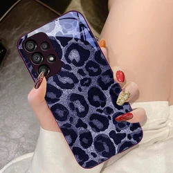 Gray Leopard Twill Tempered Glass Phone Case - Galaxy S24 Plus (JSMZS - BB2502094)