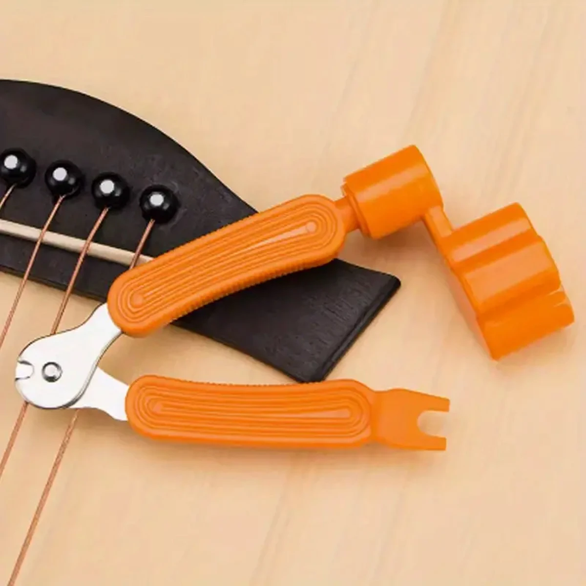 1pc 3-in-1 Guitar String Winder With Peg Winder String Cutter And Pin Puller Instrument Maintenance And Repair Tool guitar repair tool guitar accessories guitar string changing tool