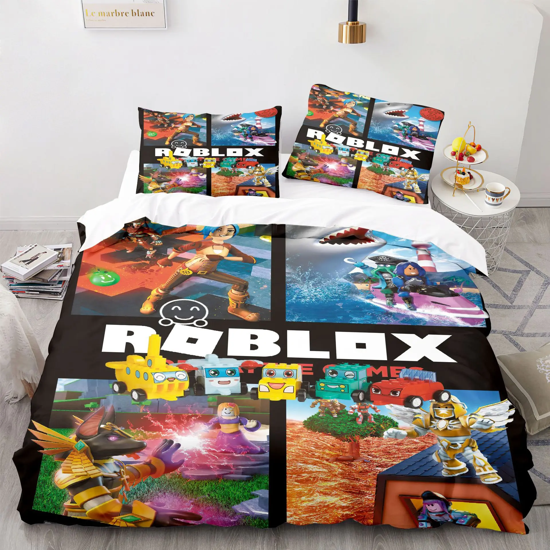 ROBLOX-Cartoon Printing Eye Mask para homens e mulheres, anime jogo  periférico, estudante, cochilo sombreamento