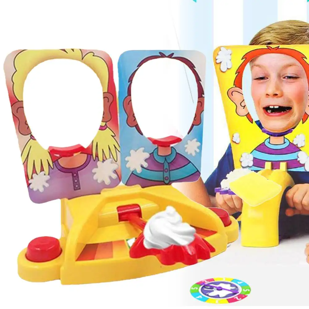 Funny Family Board Game Whipped Cream Face Pie Toy