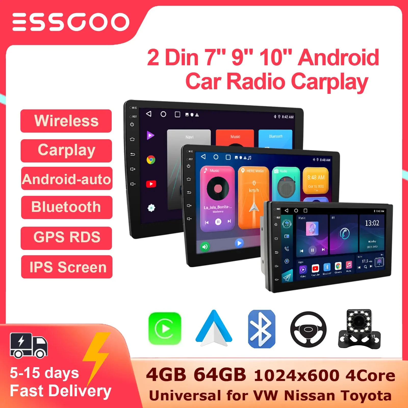 カーオーディオ ANTLOD CarPlay iOS10 Android12.0 4G+32G ANTLOD CarPlay iOS10 Android12.0 4G+32G Universal 9 Inch 10