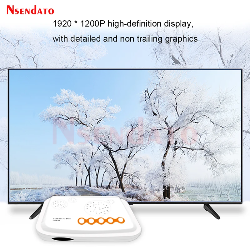 External LCD CRT TV Tuner Box AV To VGA Analog TV Receiver Tuner 1080P TV Receiver Box With Remote Control for HDTV PC Monitor