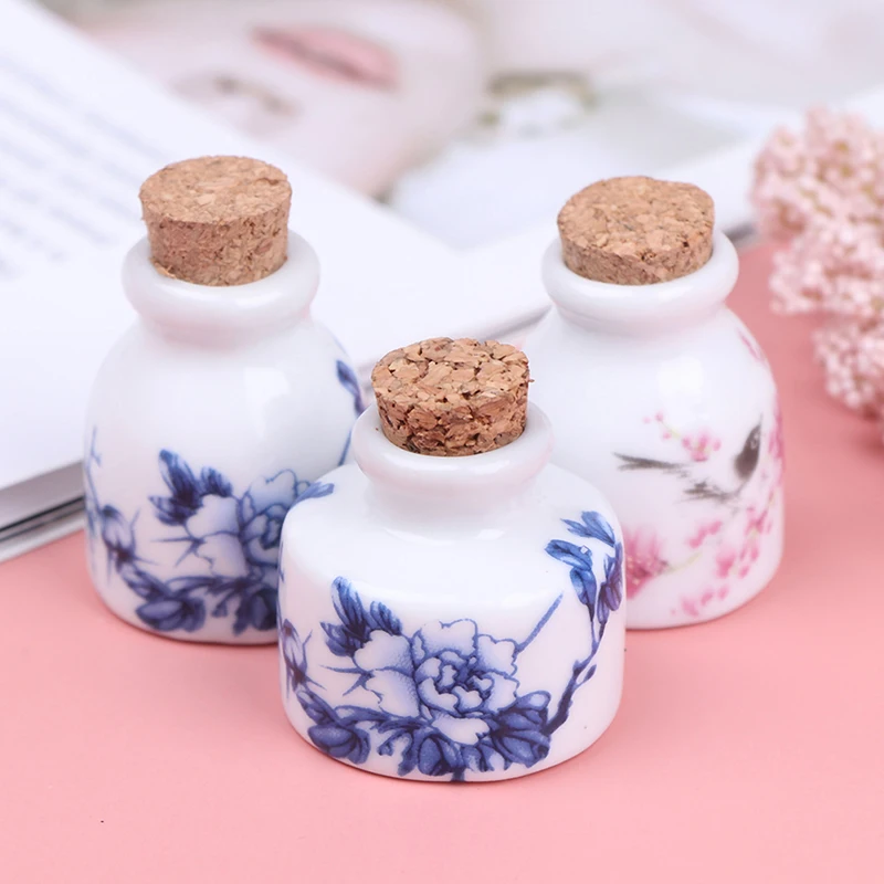 Peony/Magpie Mini Ceramic Glass Dappen Dish Bowl Cup With Wood Lid Acrylic Liquid Glitter Powder Bottle DIY Nail Art Tool nail powder manicure tools nail acrylic liquid acrylic nail powder nail tools
