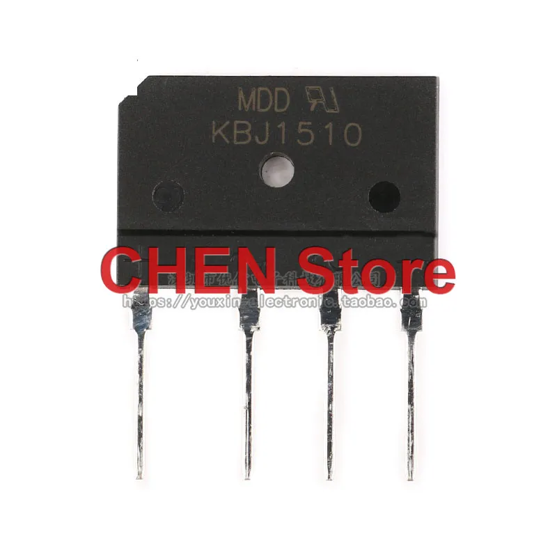 

10pcs Original KBJ1510 15A/1000V flat bridge rectifier bridge stack single-phase silicon bridge rectifier