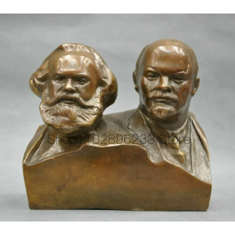 

Great Communist Marx And Lenin Bust Bronze Statue Handcarved Figures Statues