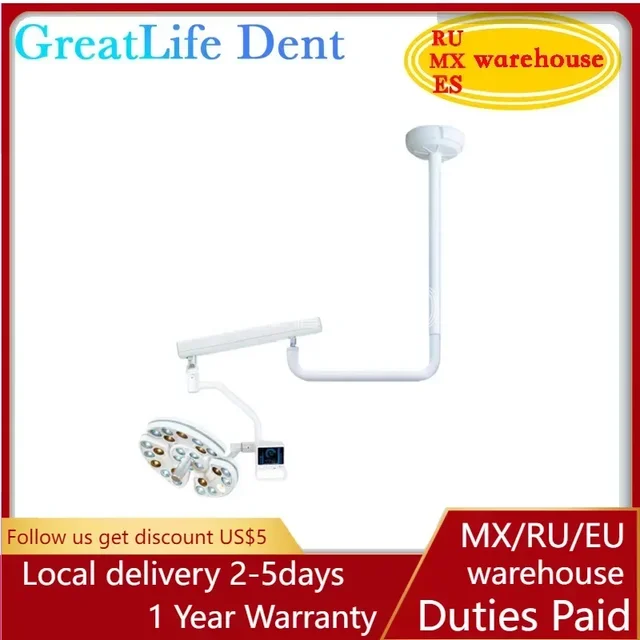 GreatLife Dent 38w 26Leds Dental Chair Operation Shadowless Implant Ceiling Surgical Veterinary Pet Led Light Lamp Touch Screen