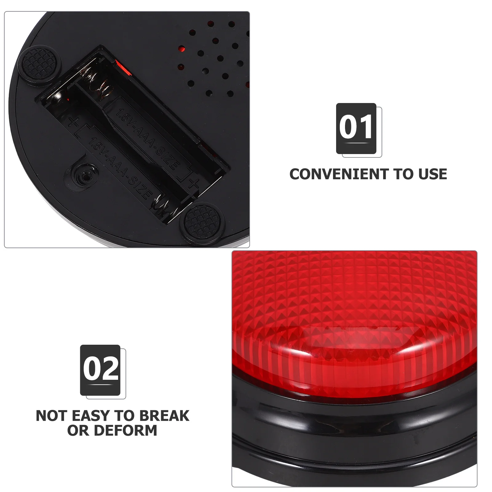 SoundAlarmButtonPlasticPartyGameButtonPropwithLightEffectforCompetitionPrankSupplies-AliExpress