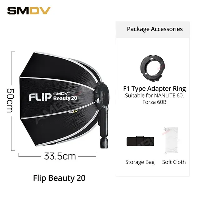 SMDV Flip Beauty 20 24 Quickly Release Parabolic Strong Reflective 