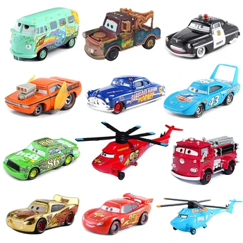 Cars 2 Disney Pixar Car 3 Lightning McQueen Mater Chick Hicks Dinoco King plane Sally Luigi Metal Alloy Model Toy Children Gift