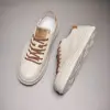 Men casual shoes leather flat fashion vent hole soft 2024 Summer 4