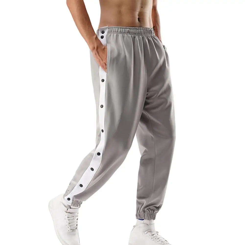 

Casual Trousers Shrink Resistant Jogging Trousers Shrinkable Cuffs Male Loose Splicing Color Overalls Pants Sportswear