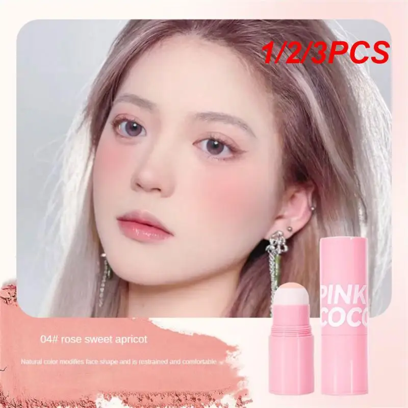 

1/2/3PCS Matte Blush Stick Enhance Tones Easy To Color Blush Health & Beauty Blush Stick Velvet Glow Whitening Blush Stick