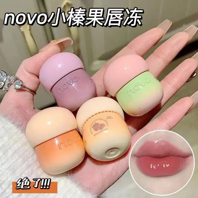 Moist Crystal Jelly Lip Gloss Mirror Water Lipstick Cute Mushroom Shape Lip Makeup Waterproof Lasting Pumpkin Peach Lip Tint тени для век жидкие luxvisage matt tint waterproof матовые тон 108 grey taupe