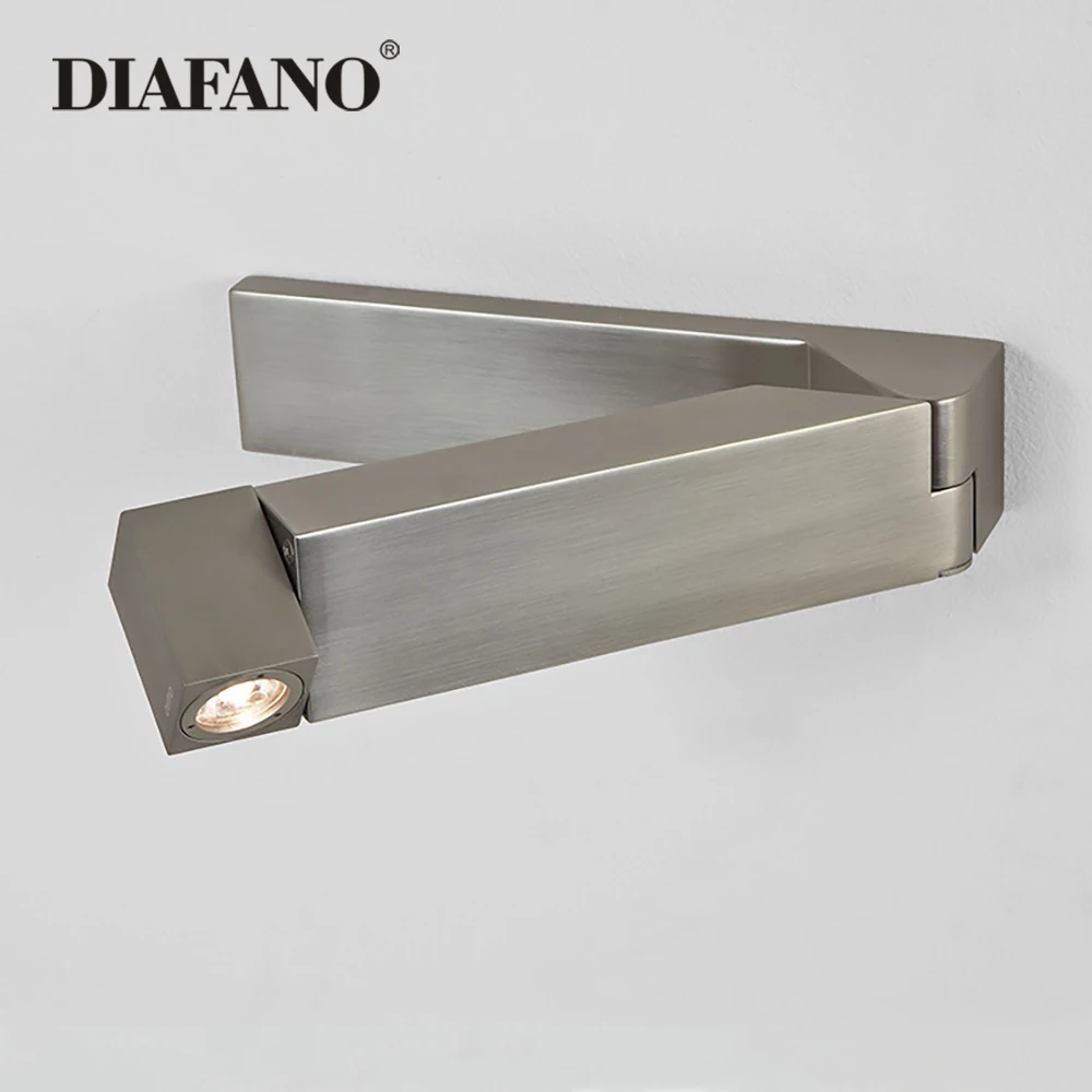 Indoor LED Wall Light Hotel Room Folding Bedside Reading Lamp 3W LED Angle Adjustable Wall Sconce Corridor Bedroom Lights