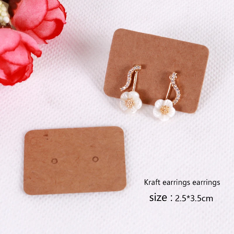 

100Pcs Blank Earrings Ear Studs Tags Display Card Hanging Jewelry