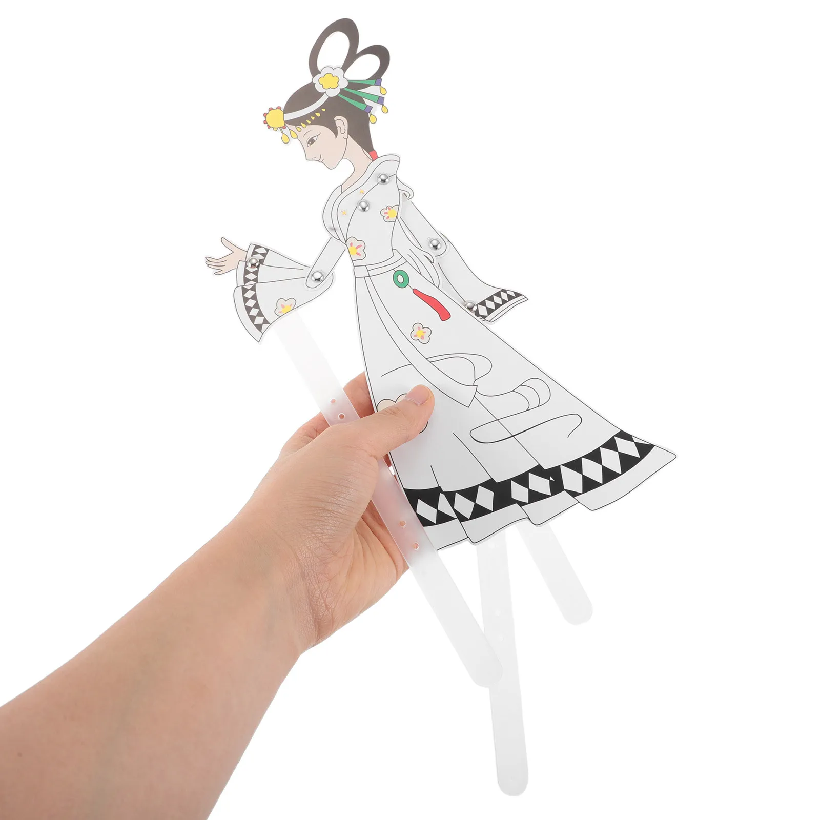 4Pcs 중국 그림자 인형 키트 전통 수제 캐릭터 그림자 그림 DIY 공예 예술 어린이를위한 창의력