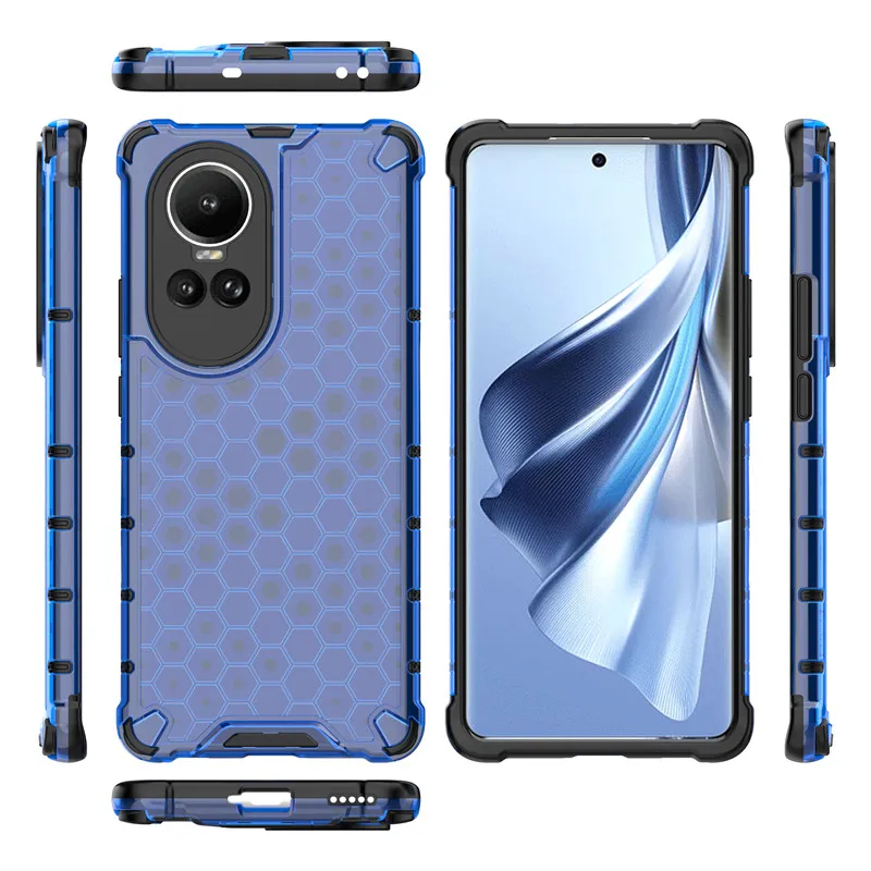 Suitable for Oppo Reno10 phone case, Oppo Reno10 Pro Plus cover, honeycomb bumper protective phone case, Oppo Reno10 Pro+Funda phone case_voghion.com