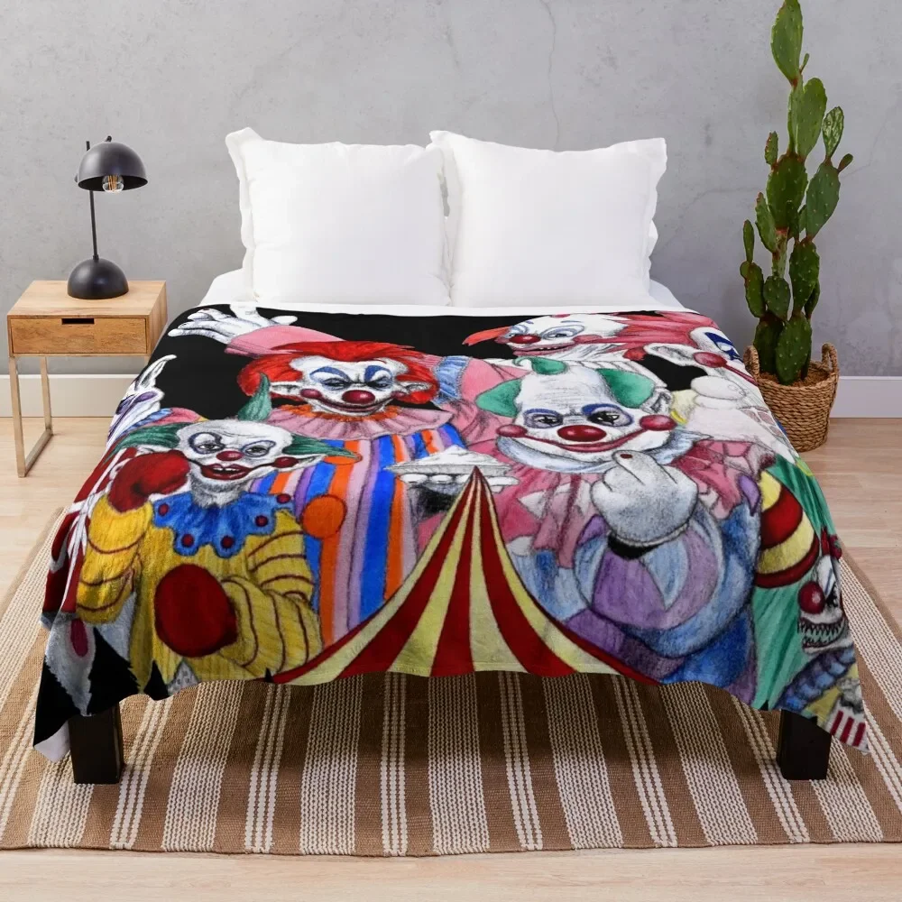 

Killer Klowns From Outer Space! Throw Blanket Soft Sofa Quilt sofa bed Hair Blankets