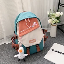 

2022 New Women Backpack Waterproof Fashion Nylon Cute Bookbag for Teenager Student Men Black Girls School Mochila Rucksack