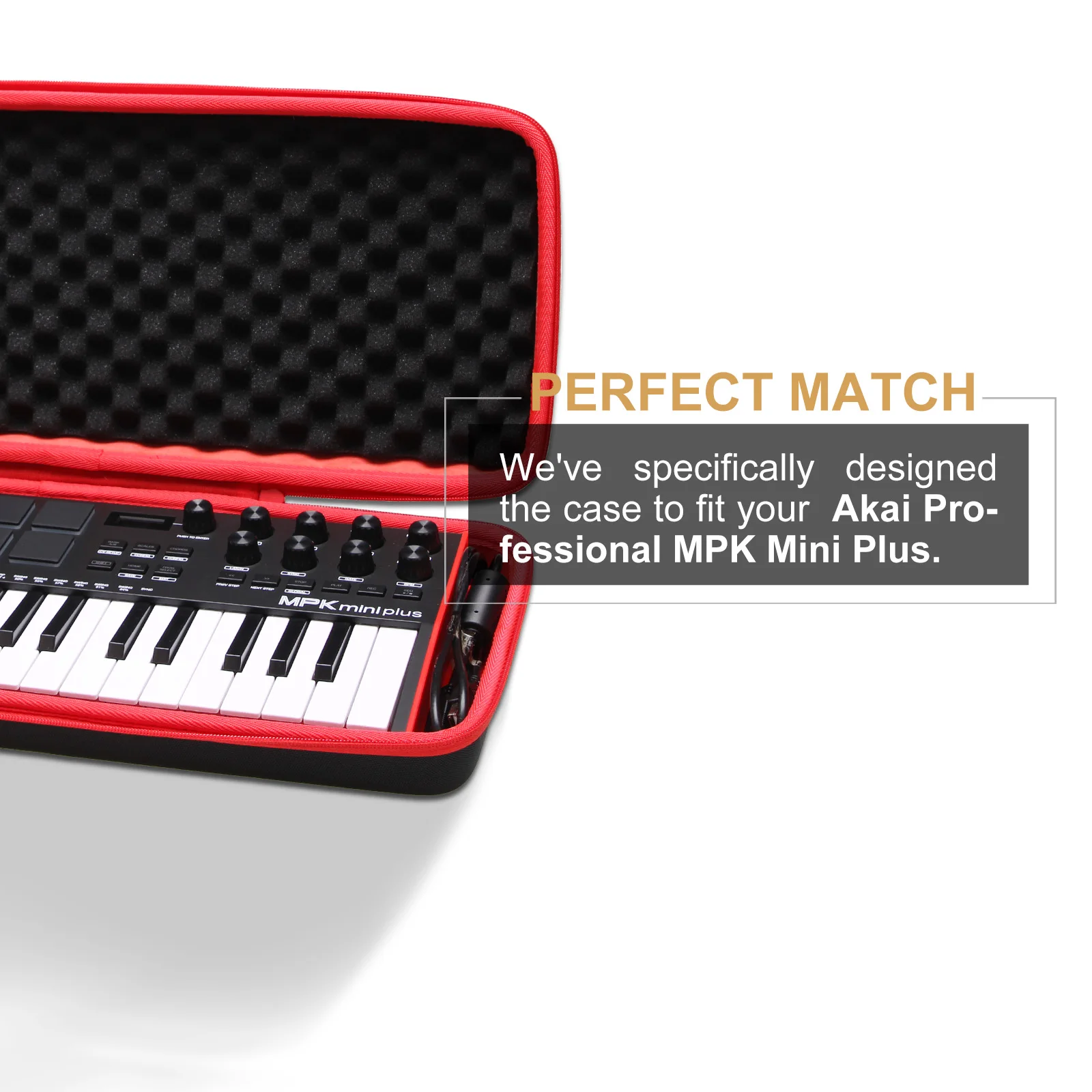 Rígido Eva para Controlador de Teclado Protetora Transportando Bolsa de Armazenamento Único Bolsa para Akai Professional Mpk Mini Plus Usb Midi Case - Image 2