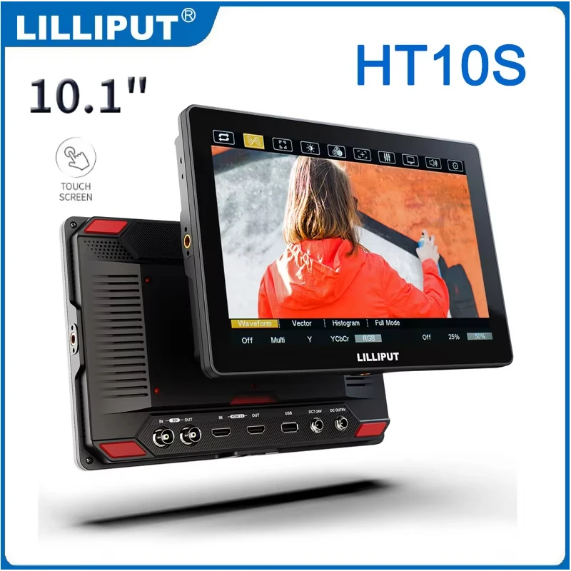 LILLIPUT HT10S 10.1 Inch 1500nit Ultra Bright IPS Touch Screen 3D LUT 3G-SDI HDMI-compatible Camera Monitor with Gimbal Bracket