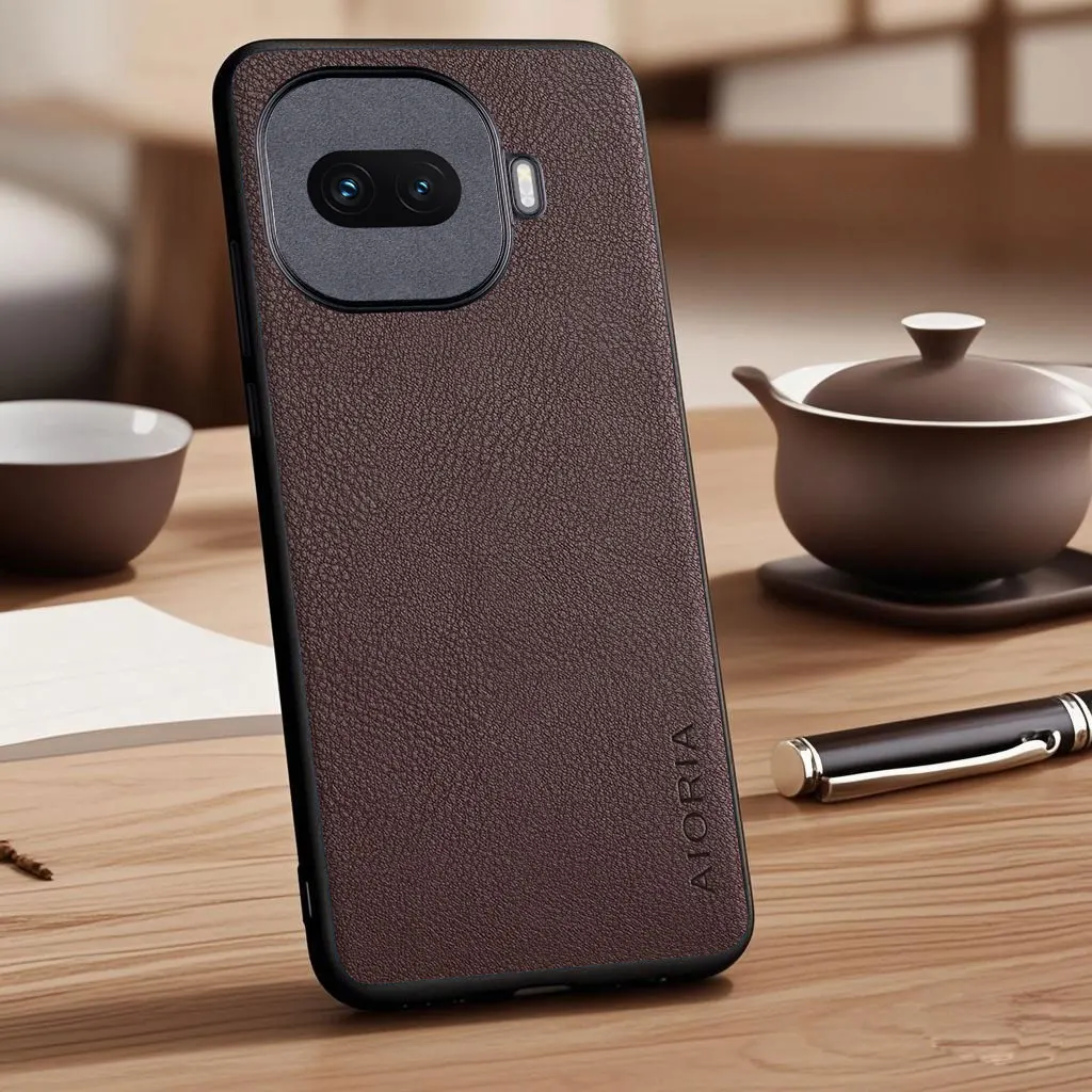 Vegan Faux Lychee Pebbled Leather Phone Case Cover
