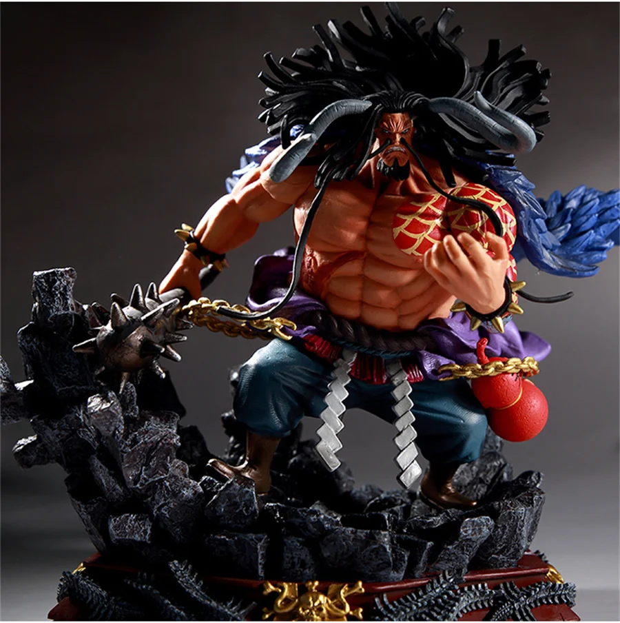 

19cm Anime One Piece Kaido Gk Four Emperors Beast Kaido Battle Scene Statue Collectible Trendy Figure Model Ornaments Toy Gift