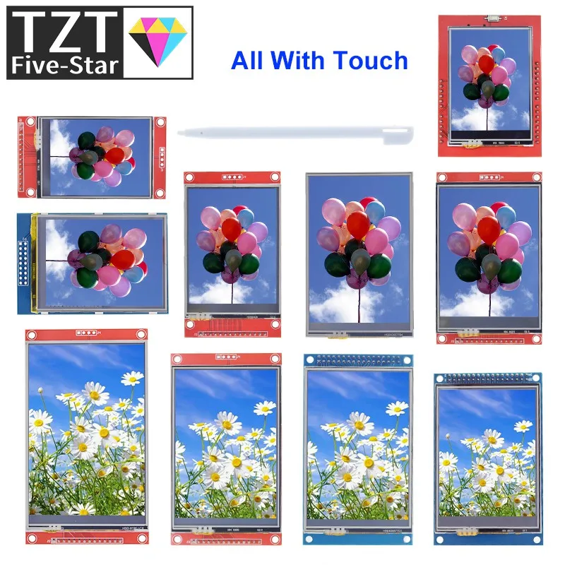 

240x320 2.4/2.8/3.2/3.5/4.0 SPI TFT LCD Touch Panel Serial Port Module With PBC ILI9341 2.8 Inch SPI Serial White LED Display