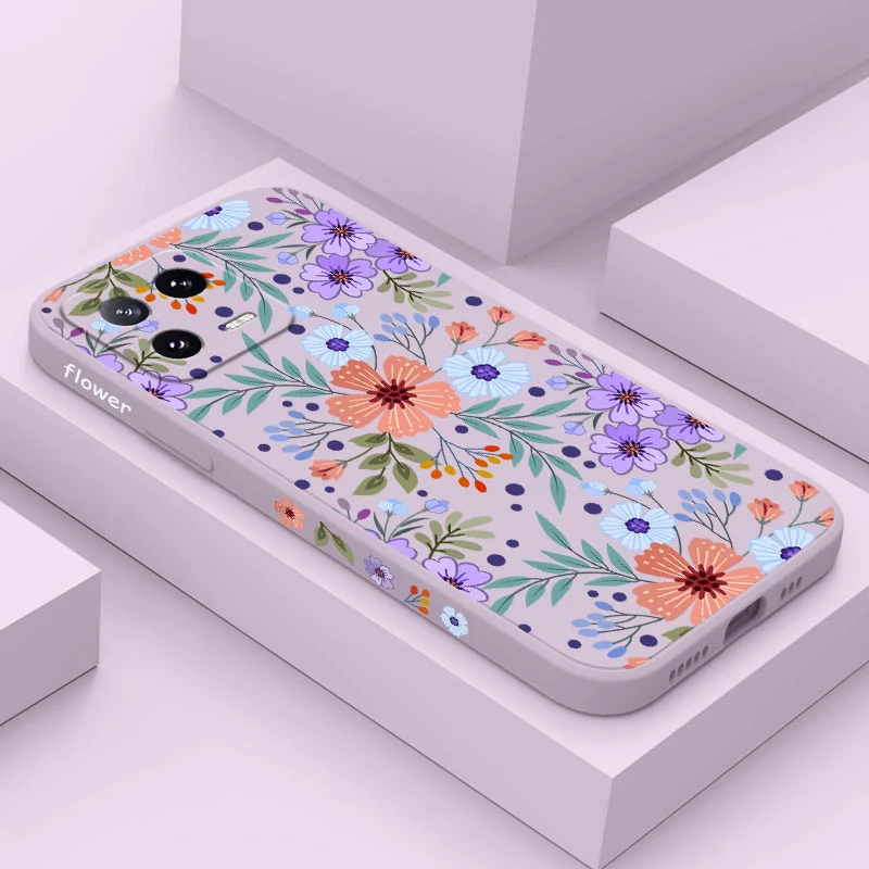 Miss Flower Liquid Silicone Phone Case - Elegant and Durable Protection