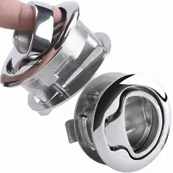 Boat Parts Accessories A Pair Boat  2'' Floor Latches Turning Lock Lift Handle Marine Stainless Steel
