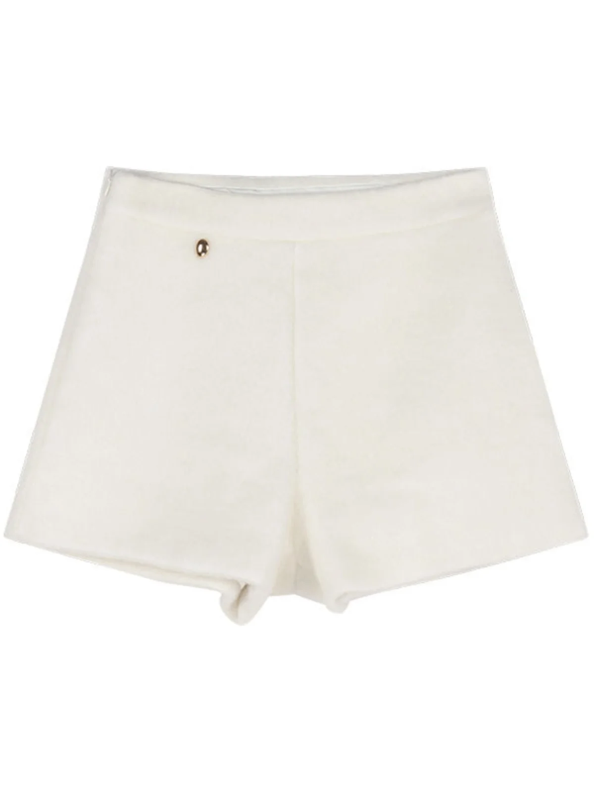 Korean Sle Soft Plu Straight Leg Casual Pants Women's Winter High Waist Slim A-Line orts Small Stature White Hot Pants