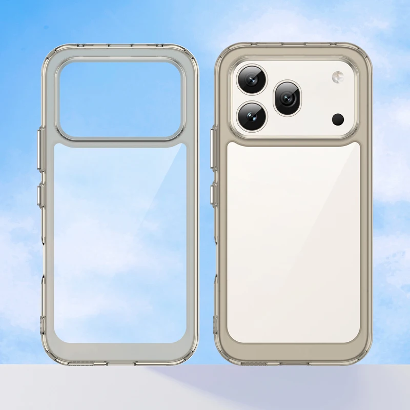 Clear Hard Protective Phone Case with Soft TPU Bumper