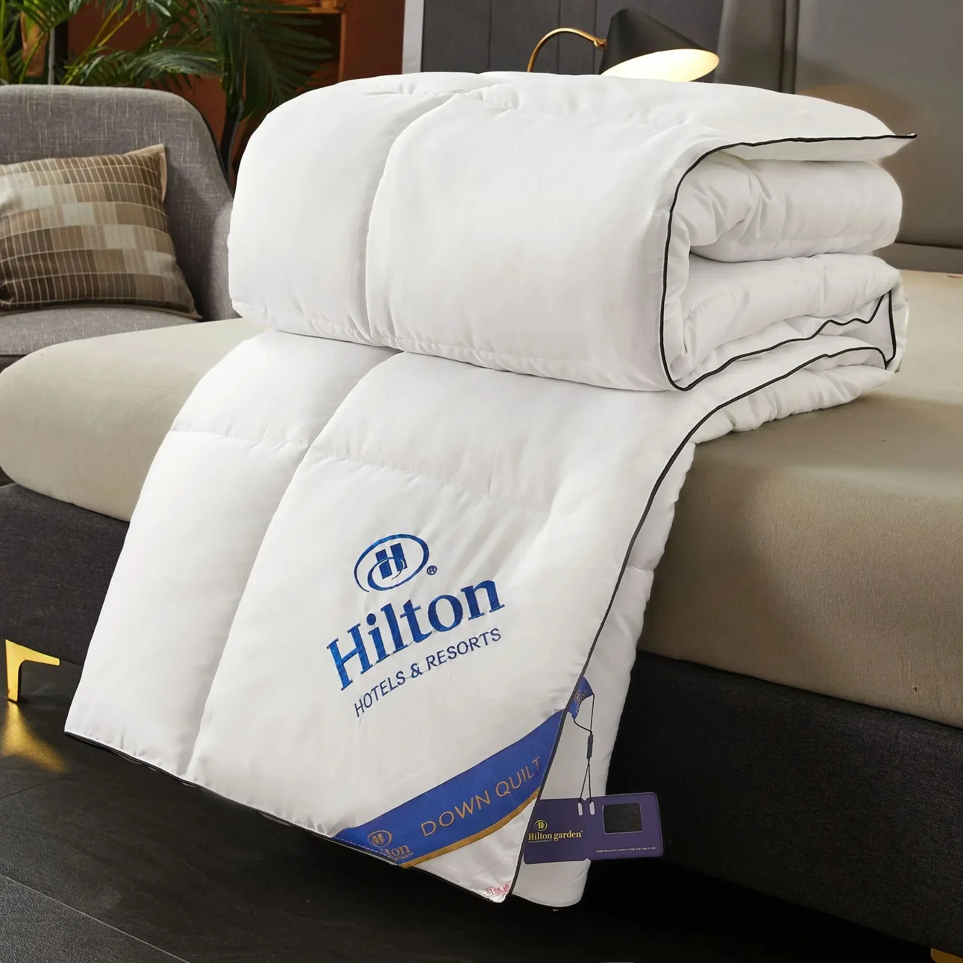 신제품 힐튼 5성급 호텔 구스다운 덕다운 이불 사계절 겨울 이불 따뜻한 더블 침대 이불 에어컨 이불