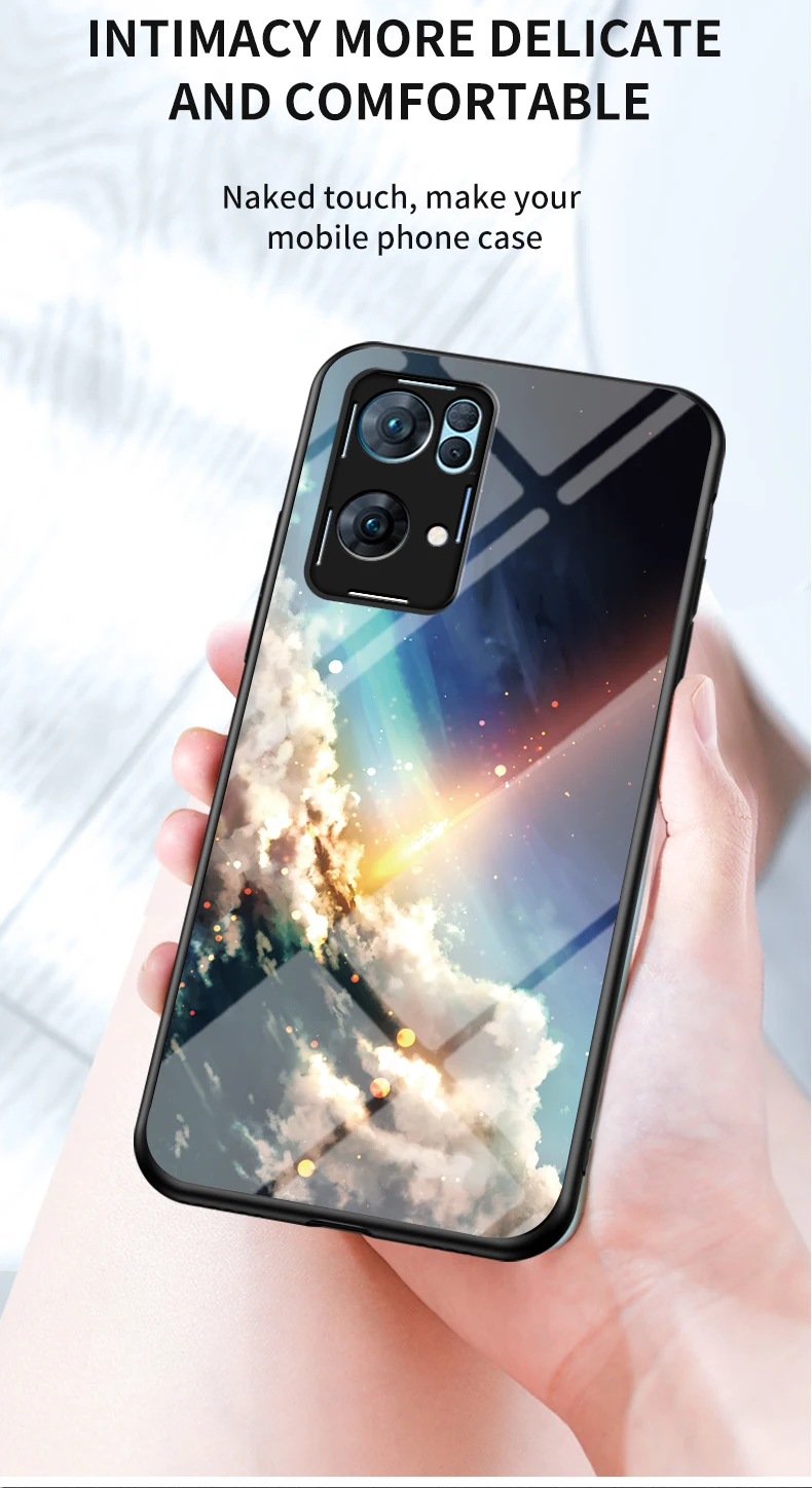 Reo8 Fall DECLAREYAO Hart Gehärtetem Glas Coque Für OPPO Reno 7 6 5 4 3 Pro Plus Ace 2 4Z 5Z 6Z 7Z Abdeckung Fall Silikon Ul_voghion.com