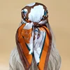 2023 Design 70X70CM Popular The Four Seasons Scarves Women Sunscreen Beach Kerchief Silk Hijab Luxury New Style Square Headscarf 3