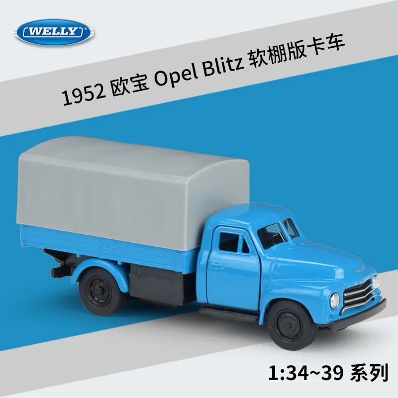 

WELLY 1:36 Opel Blitz Truck Alloy Pickup Car Model Diecast Metal Toy Vehicles Car Model High Simulation Collection Gift