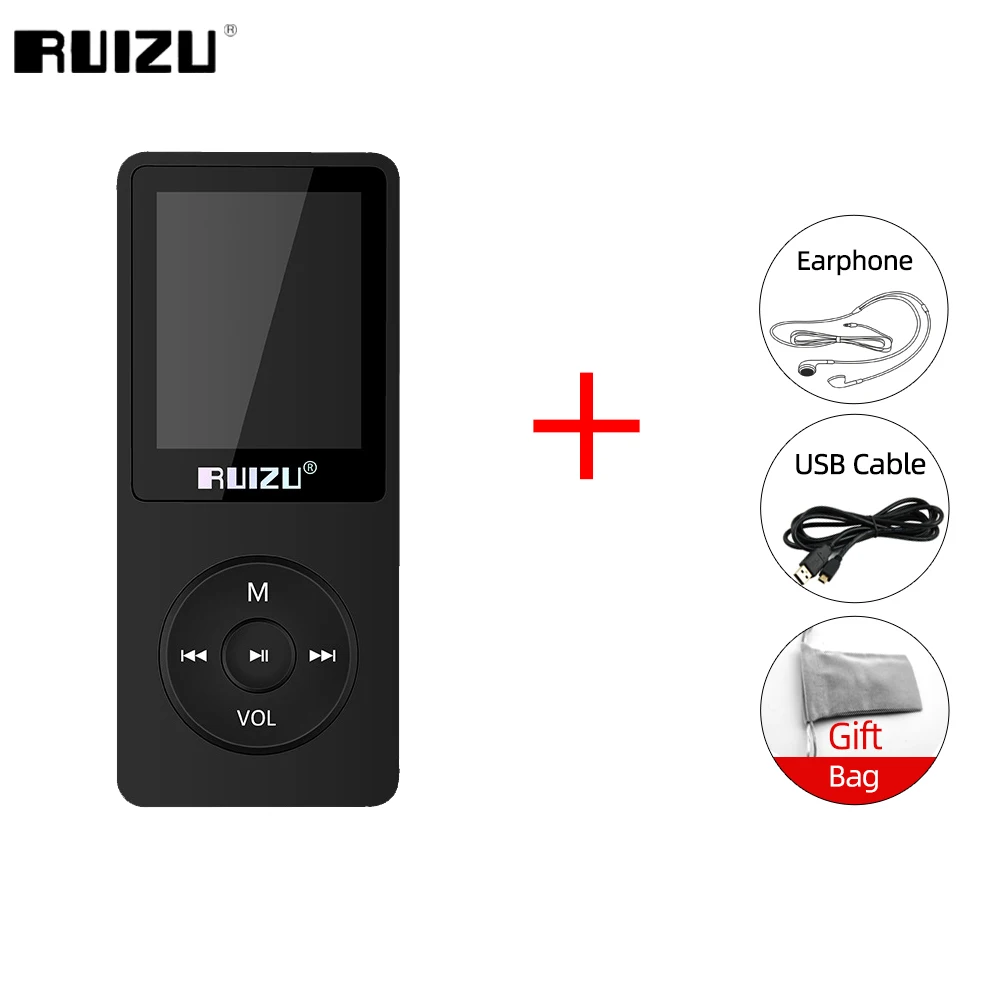 Original RUIZU X02 English Version MP3 Player 4GB 8GB 16GB Music Player With FM Radio Video E-book Portable MP3 Support TF Card 