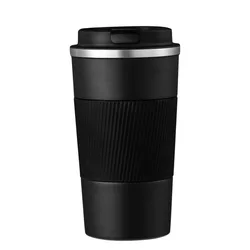Insulated Stainless Steel Travel Mug - Reusable Thermal Coffee Cup - 510ML (Black)