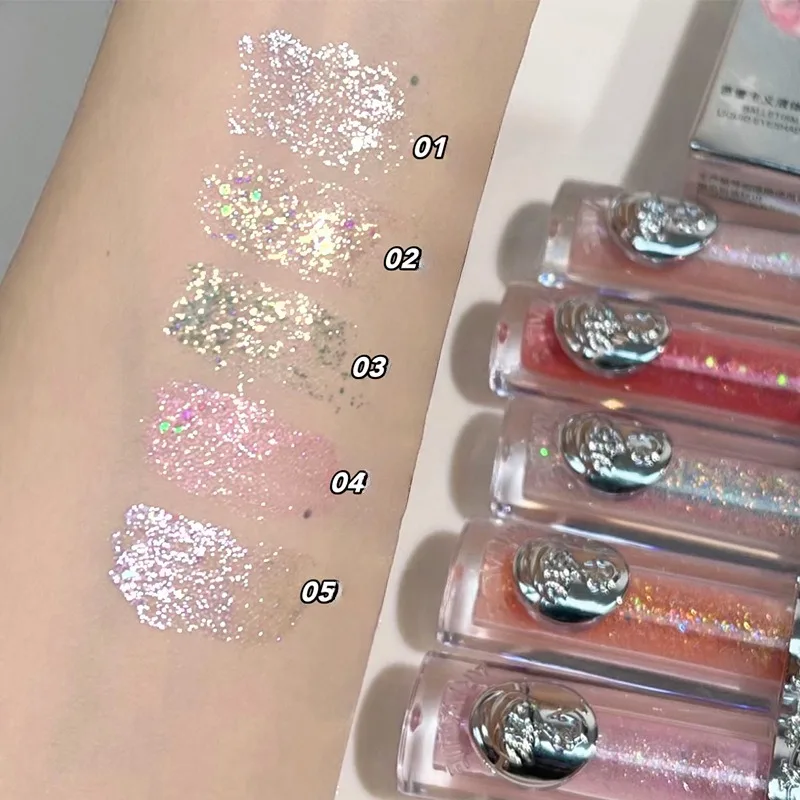 Liquid Eyeshadow Liquid Fine Shimmer High Light delicate everything with influencer woman eye makeup eye shadow