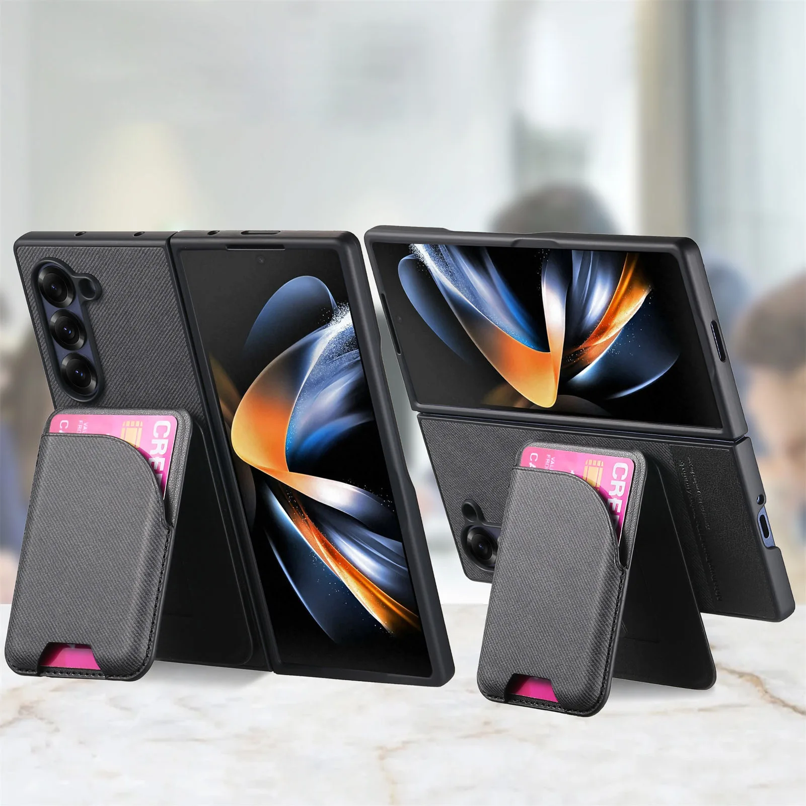 Detachable Magnetic Wallet Phone Case with Card Holder Cover