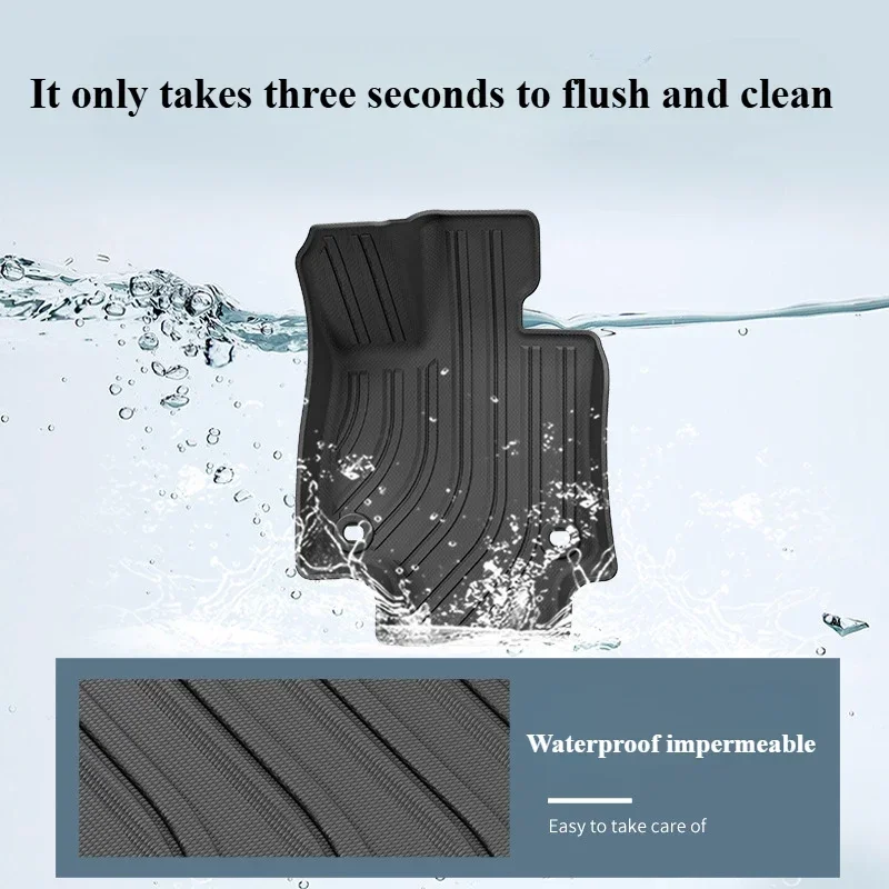 For Toyota RAV4 Rongfang Fuel Model Car Floor Mats, All-Weather Waterproof TPE Full Protection Floor Mat Car Interior
