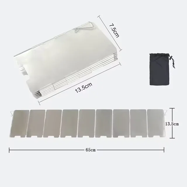 Foldable Camping Stove Windshield 3