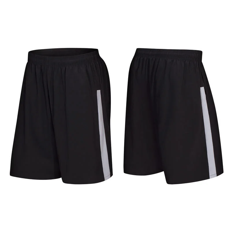 Summer Adult Casual Sports Shorts with Side Panels Tat Elastic Running Shorts Workout Outside Hiking Black Sportswear Shorts
