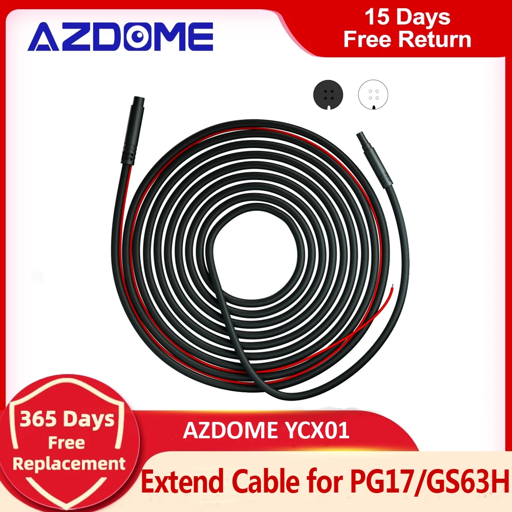 AZDOMEExtendCableforPG17PG02GS63H4Pin10metersextendcablefor