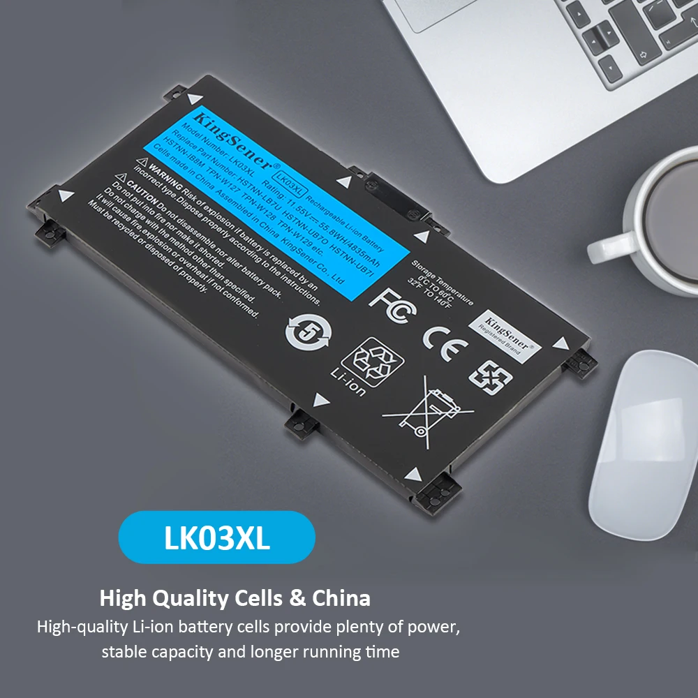 Kingsener-bateria do Portátil para hp Lk03xl Inveja 15x360 15-bp 15-cn Tpn-w127 W128 W129 W132 Hstnn-lb7u Hstnn-ub7i Hstnn-ib8m Lb8j - Imagem 2