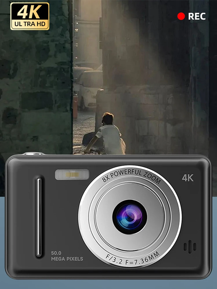 4K HD 디지털 카메라 자동 초점 휴대용 포인트 앤 슛 카메라 초보자 사진 촬영용 다목적 비디오 녹화 캠코더