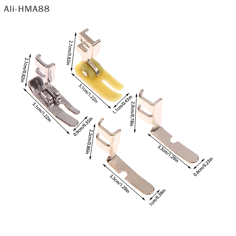 HMA88-4Pcs Old Sewing Machine Zipper Presser Foot Set (Iron Presser Foot Foot, Left Hole And Right Hole Single Side)
