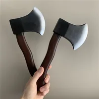 1:1 Cosplay Fire Axe Stage Prop Weapon Role Playing Cos Axe PU Weapon Model Kids Toy Puzzle Education 30cm 2